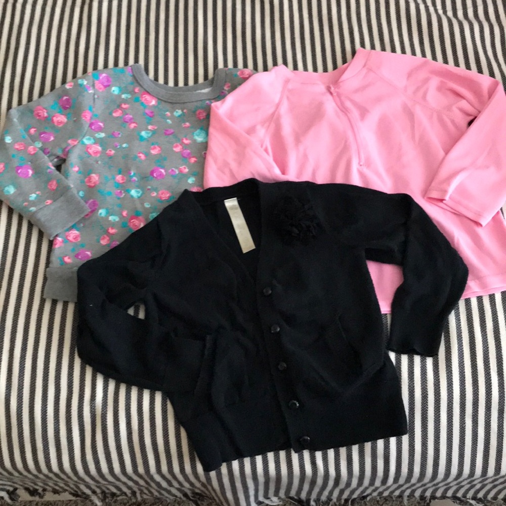 THREE long sleeved tops size 3t